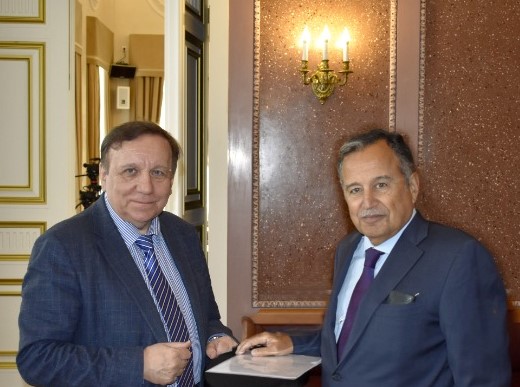 Встреча профессора А.Г.Бакланова с экс-министром иностранных дел Египта Набилем Фахми